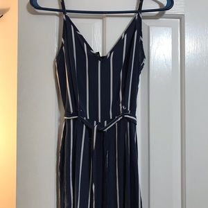 Blue & White Stripped Jumpsuit